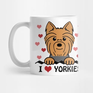 I Love Yorkies Mug